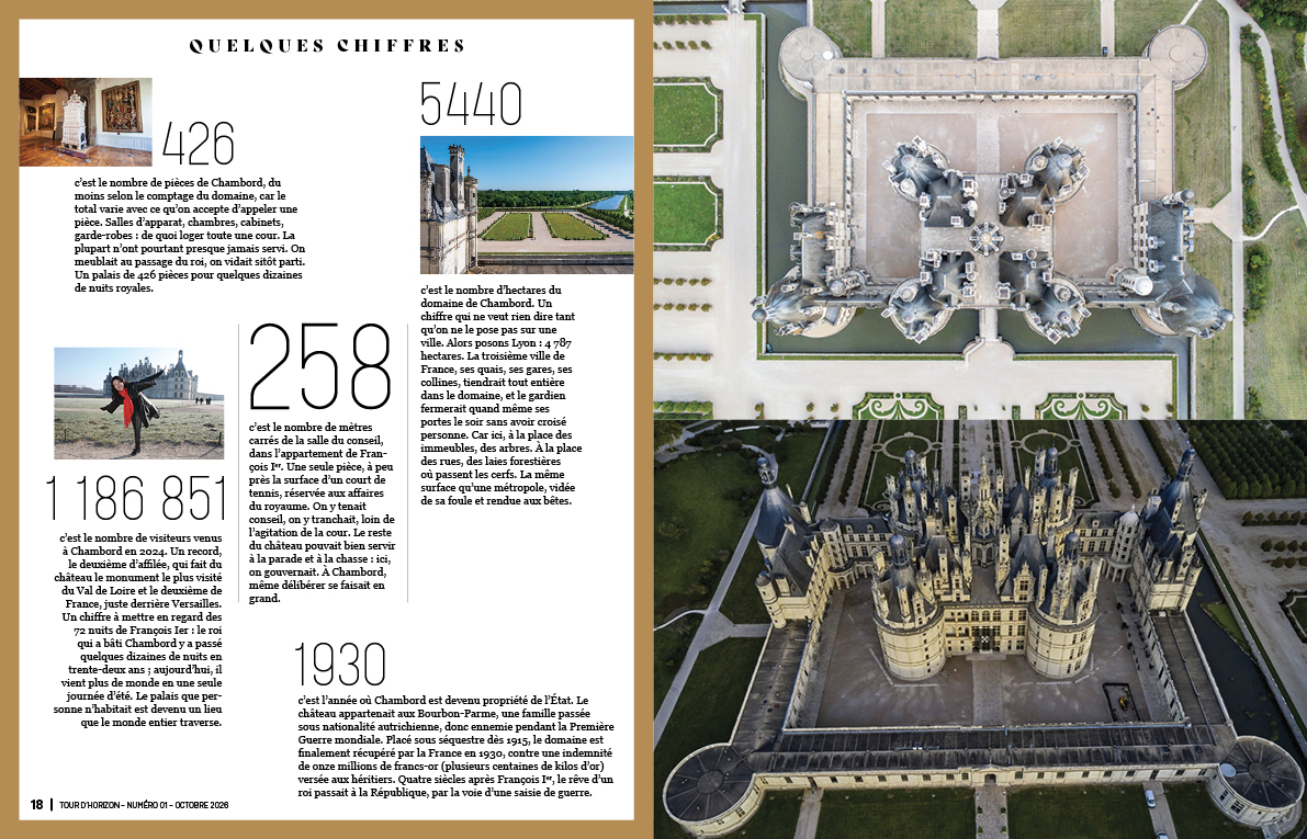Double page intérieure du magazine, pages 18 et 19